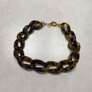 J Crew Chunky Link Tortoise Necklace